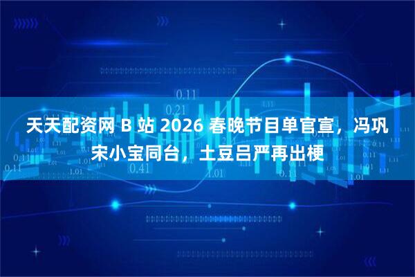 天天配资网 B 站 2026 春晚节目单官宣，冯巩宋小宝同台，土豆吕严再出梗